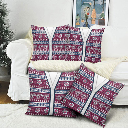 Sea Eagles Rugby Christmas Pillow Cover Aboriginal Seamless Cardigan Inspired