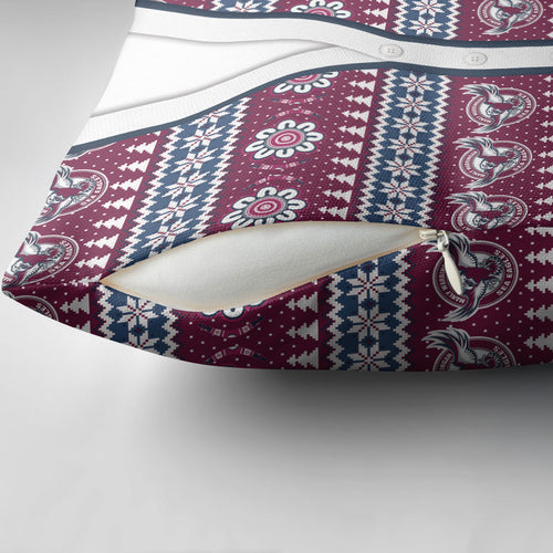 Sea Eagles Rugby Christmas Pillow Cover Aboriginal Seamless Cardigan Inspired