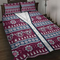 Sea Eagles Rugby Christmas Quilt Bed Set Aboriginal Seamless Cardigan Inspired