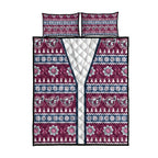 Sea Eagles Rugby Christmas Quilt Bed Set Aboriginal Seamless Cardigan Inspired