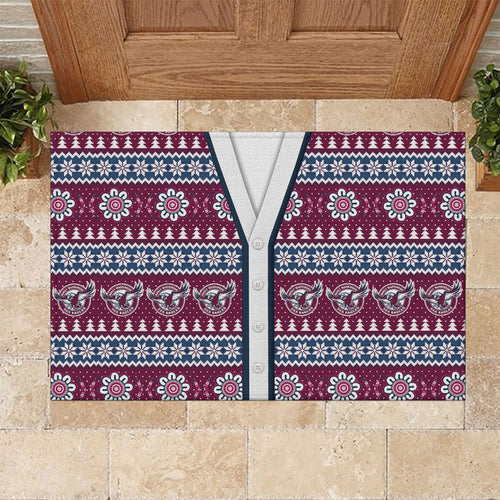 Sea Eagles Rugby Christmas Rubber Doormat Aboriginal Seamless Cardigan Inspired