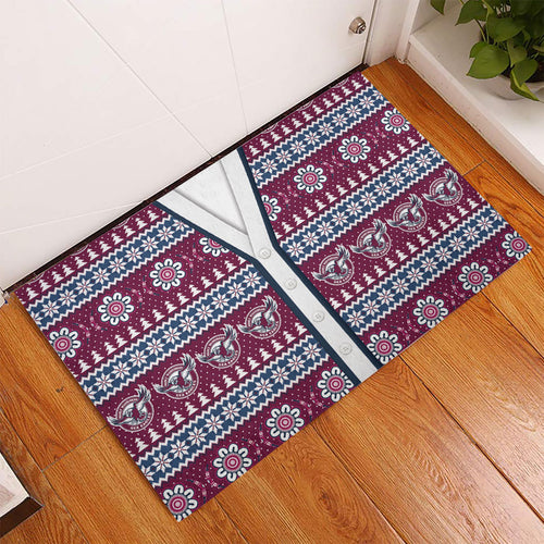 Sea Eagles Rugby Christmas Rubber Doormat Aboriginal Seamless Cardigan Inspired