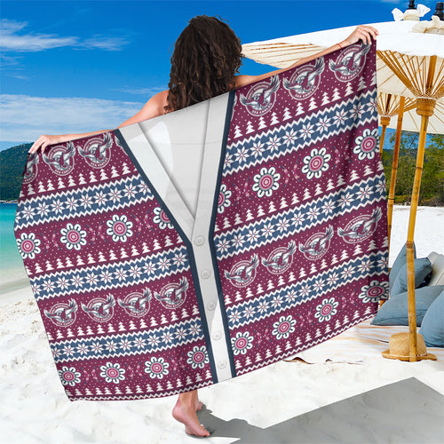 Sea Eagles Rugby Christmas Sarong Aboriginal Seamless Cardigan Inspired