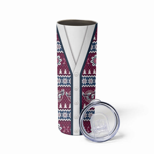 Sea Eagles Rugby Christmas Skinny Tumbler Aboriginal Seamless Cardigan Inspired