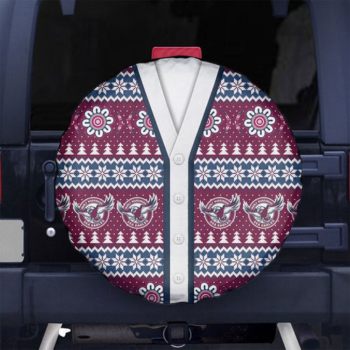Sea Eagles Rugby Christmas Spare Tire Cover Aboriginal Seamless Cardigan Inspired