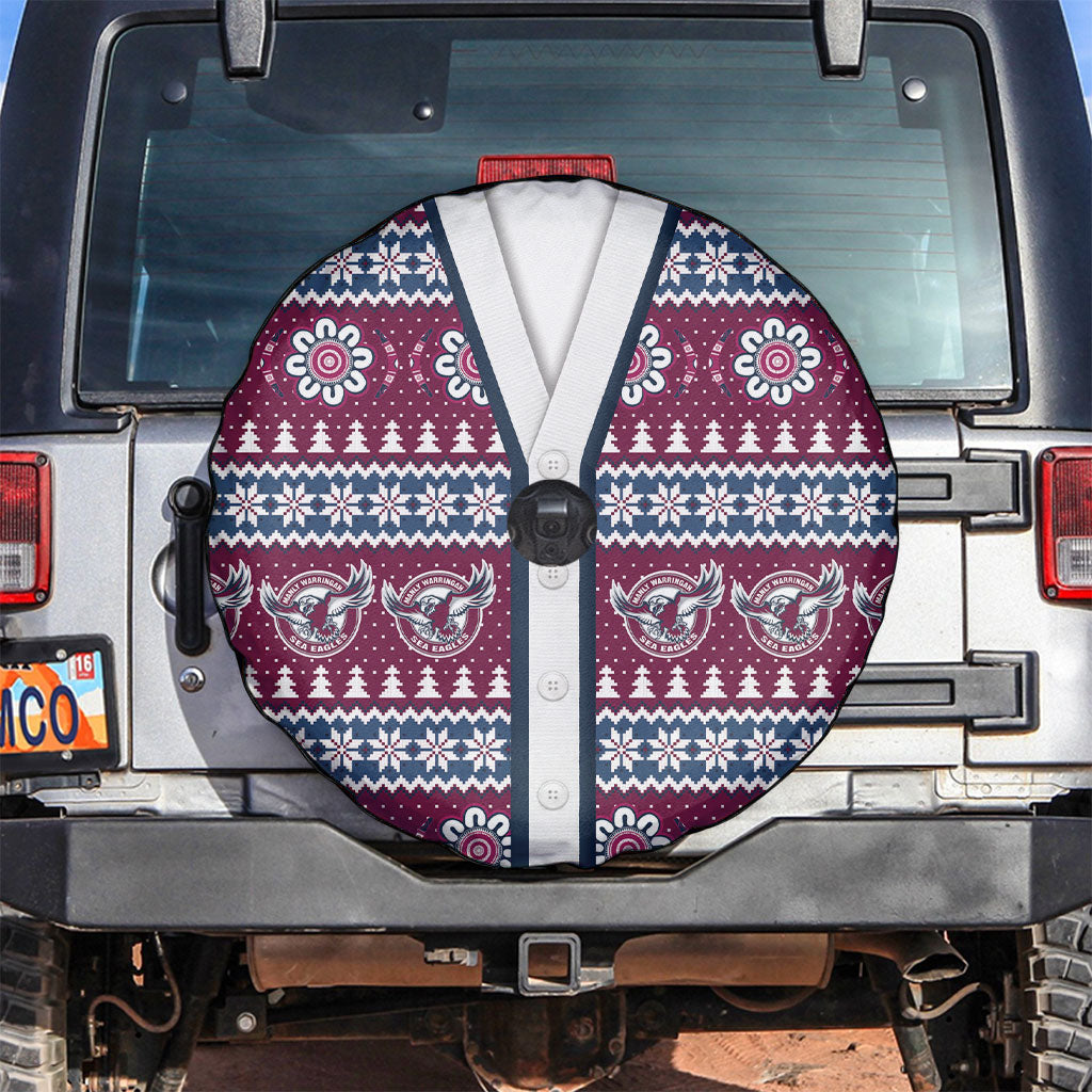 Sea Eagles Rugby Christmas Spare Tire Cover Aboriginal Seamless Cardigan Inspired