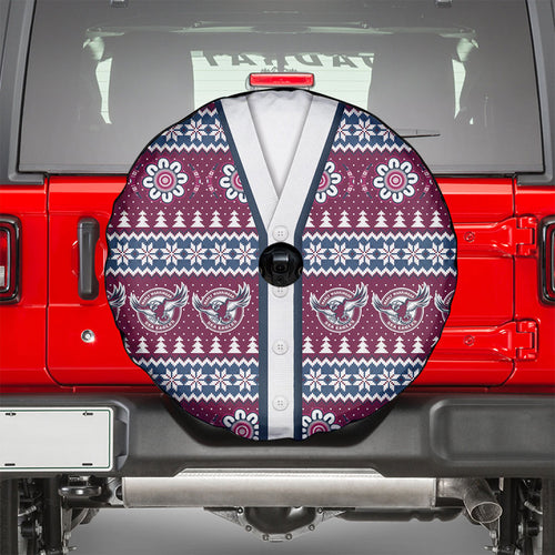 Sea Eagles Rugby Christmas Spare Tire Cover Aboriginal Seamless Cardigan Inspired