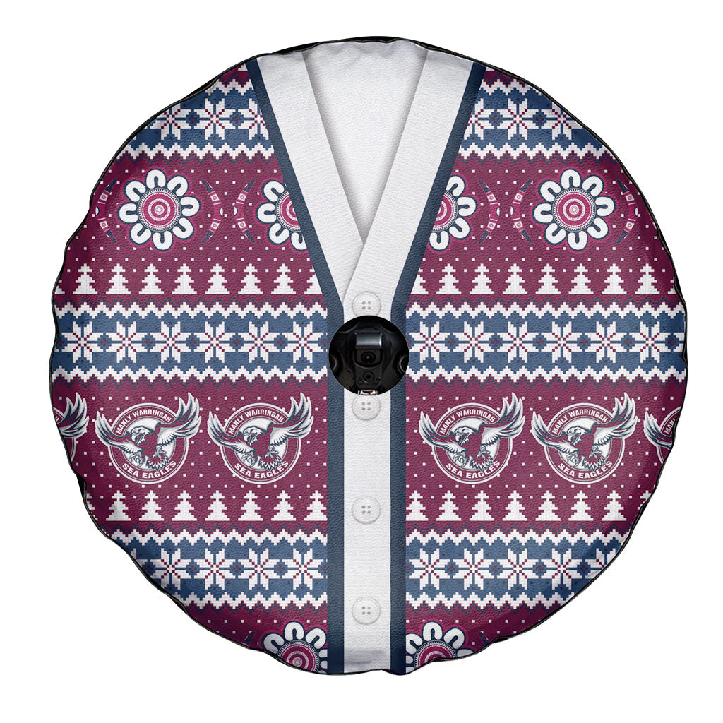 Sea Eagles Rugby Christmas Spare Tire Cover Aboriginal Seamless Cardigan Inspired