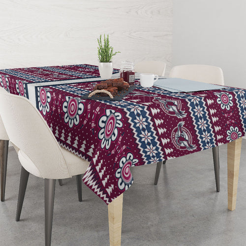 Sea Eagles Rugby Christmas Tablecloth Aboriginal Seamless Cardigan Inspired