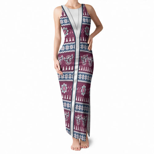 Sea Eagles Rugby Christmas Tank Maxi Dress Aboriginal Seamless Cardigan Inspired