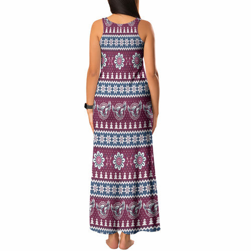 Sea Eagles Rugby Christmas Tank Maxi Dress Aboriginal Seamless Cardigan Inspired