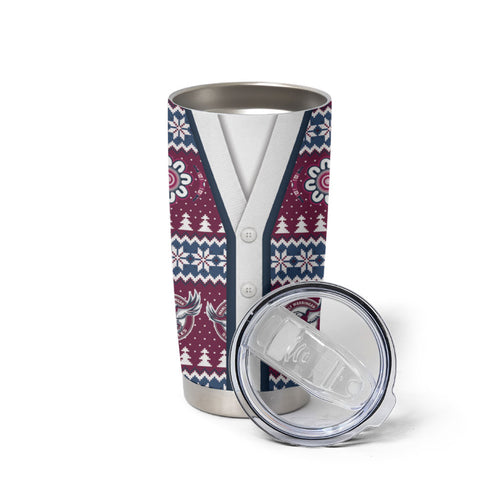 Sea Eagles Rugby Christmas Tumbler Cup Aboriginal Seamless Cardigan Inspired