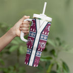 Sea Eagles Rugby Christmas Tumbler With Handle Aboriginal Seamless Cardigan Inspired
