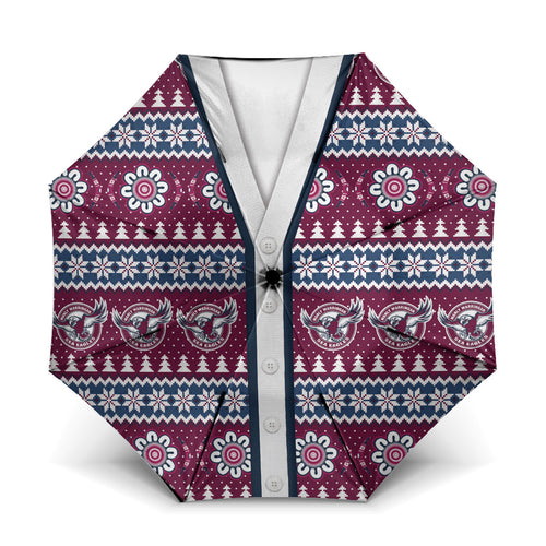 Sea Eagles Rugby Christmas Umbrella Aboriginal Seamless Cardigan Inspired