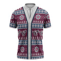 Sea Eagles Rugby Christmas Zipper Polo Shirt Aboriginal Seamless Cardigan Inspired