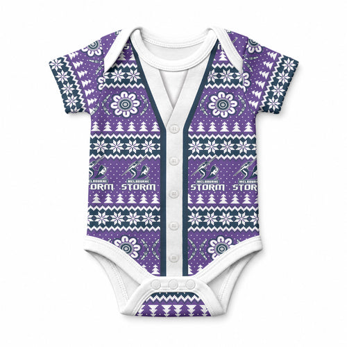 Storm Rugby Christmas Baby Onesie Aboriginal Seamless Cardigan Inspired