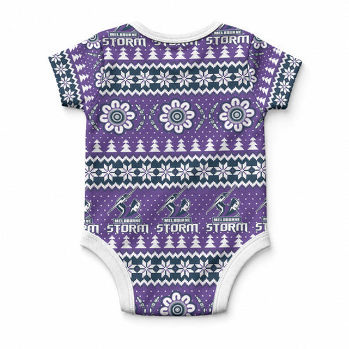 Storm Rugby Christmas Baby Onesie Aboriginal Seamless Cardigan Inspired
