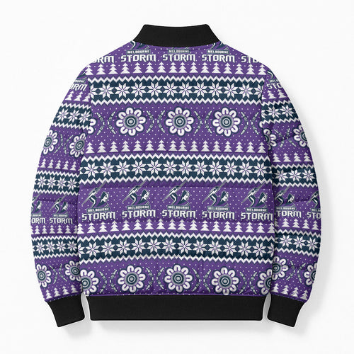 Storm Rugby Christmas Bomber Puffer Jacket Aboriginal Seamless Cardigan Inspired