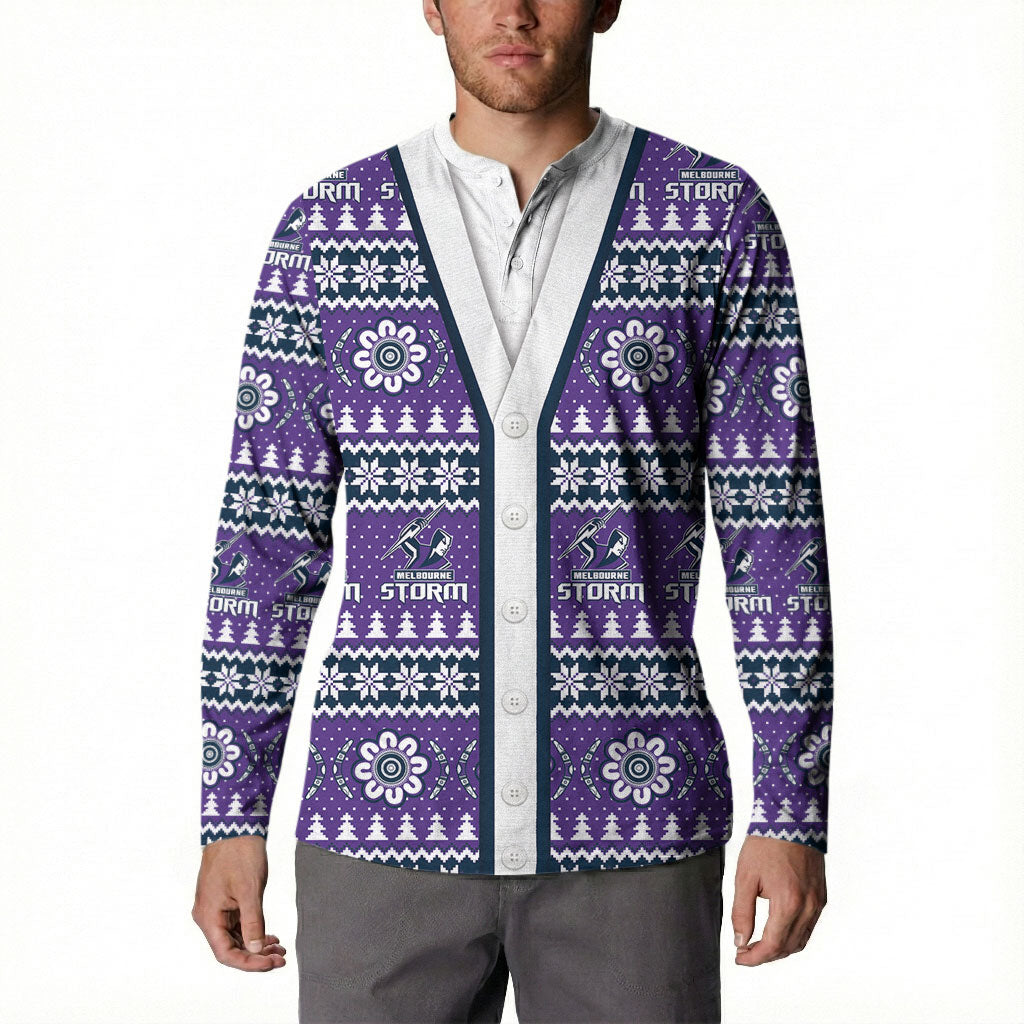 Storm Rugby Christmas Button Sweatshirt Aboriginal Seamless Cardigan Inspired