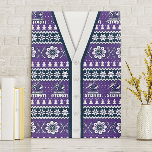 Storm Rugby Christmas Canvas Wall Art Aboriginal Seamless Cardigan Inspired