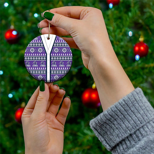 Storm Rugby Christmas Ceramic Ornament Aboriginal Seamless Cardigan Inspired