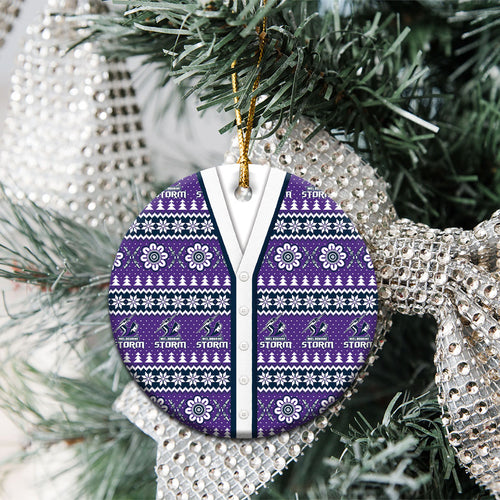 Storm Rugby Christmas Ceramic Ornament Aboriginal Seamless Cardigan Inspired