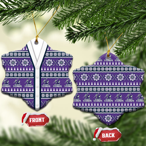 Storm Rugby Christmas Ceramic Ornament Aboriginal Seamless Cardigan Inspired