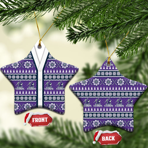 Storm Rugby Christmas Ceramic Ornament Aboriginal Seamless Cardigan Inspired