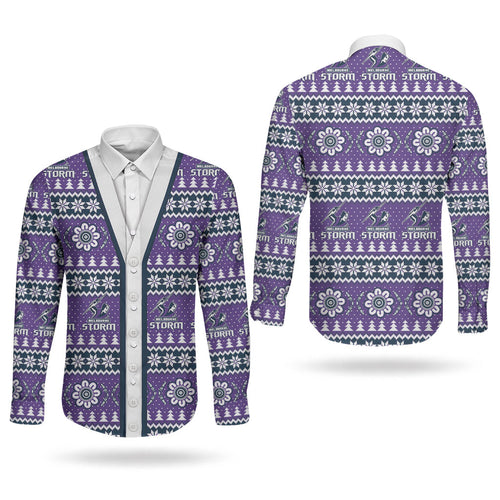Storm Rugby Christmas Couples Matching Mermaid Dress and Long Sleeve Button Shirt Aboriginal Seamless Cardigan Inspired