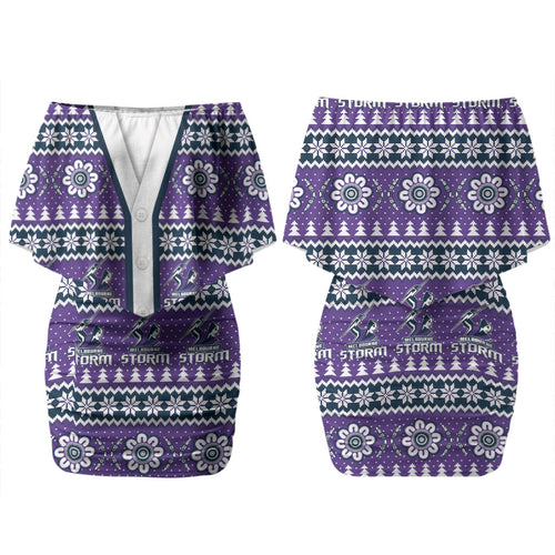 Storm Rugby Christmas Couples Matching Off Shoulder Short Dress and Hawaiian Shirt Aboriginal Seamless Cardigan Inspired