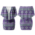 Storm Rugby Christmas Couples Matching Off Shoulder Short Dress and Long Sleeve Button Shirt Aboriginal Seamless Cardigan Inspired