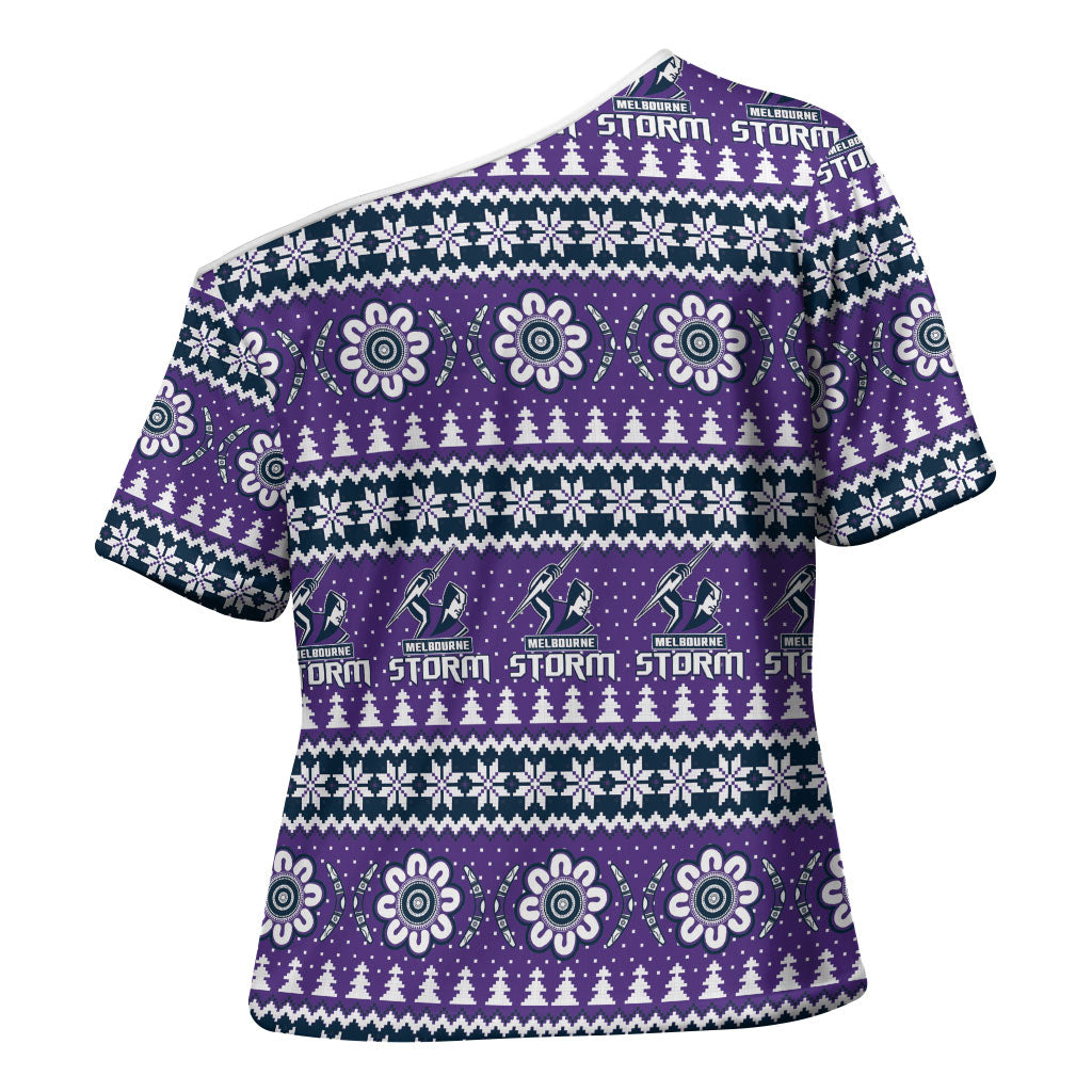 Storm Rugby Christmas Cross Shoulder Shirt Aboriginal Seamless Cardigan Inspired