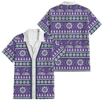 Storm Rugby Christmas Family Matching Puletasi and Hawaiian Shirt Aboriginal Seamless Cardigan Inspired