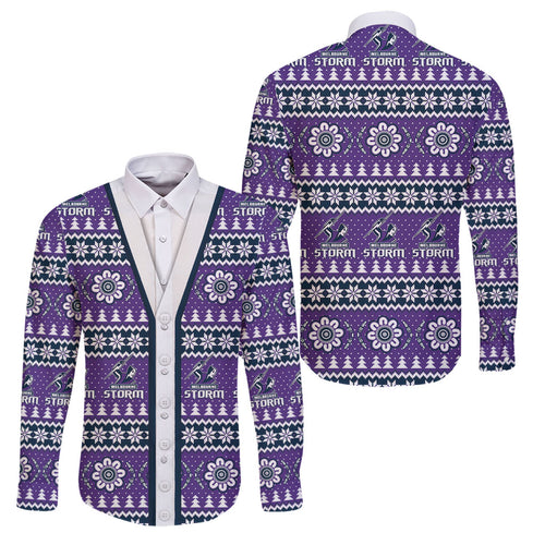 Storm Rugby Christmas Family Matching Short Sleeve Bodycon Dress and Hawaiian Shirt Aboriginal Seamless Cardigan Inspired