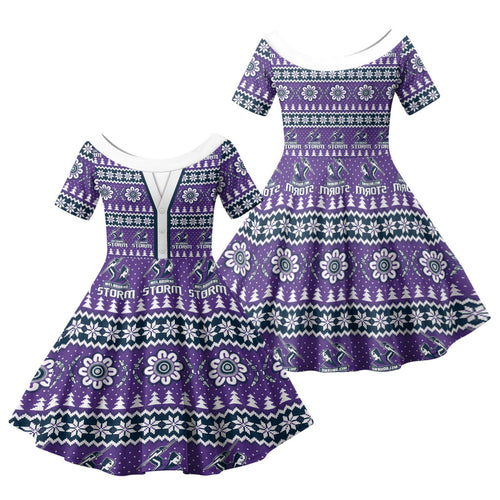 Storm Rugby Christmas Family Matching Short Sleeve Bodycon Dress and Hawaiian Shirt Aboriginal Seamless Cardigan Inspired