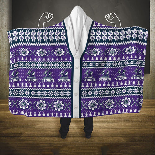 Storm Rugby Christmas Hooded Blanket Aboriginal Seamless Cardigan Inspired