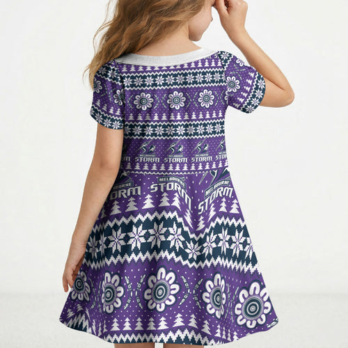 Storm Rugby Christmas Kid Short Sleeve Dress Aboriginal Seamless Cardigan Inspired