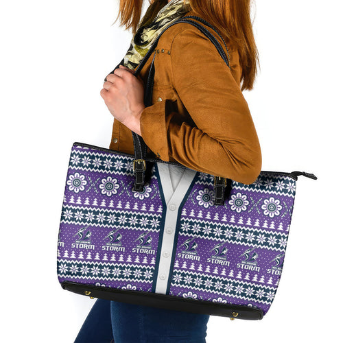 Storm Rugby Christmas Leather Tote Bag Aboriginal Seamless Cardigan Inspired