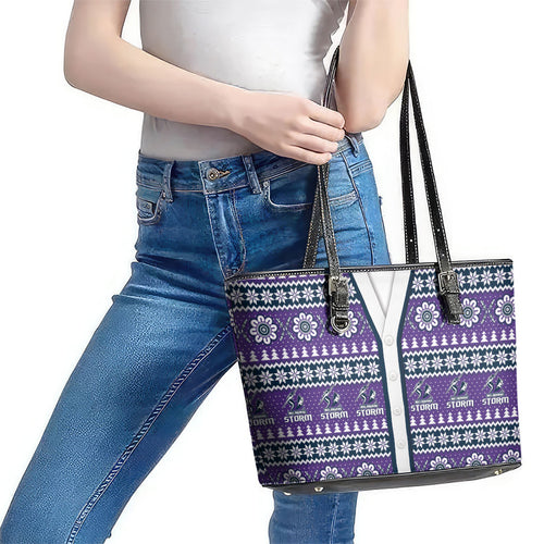 Storm Rugby Christmas Leather Tote Bag Aboriginal Seamless Cardigan Inspired