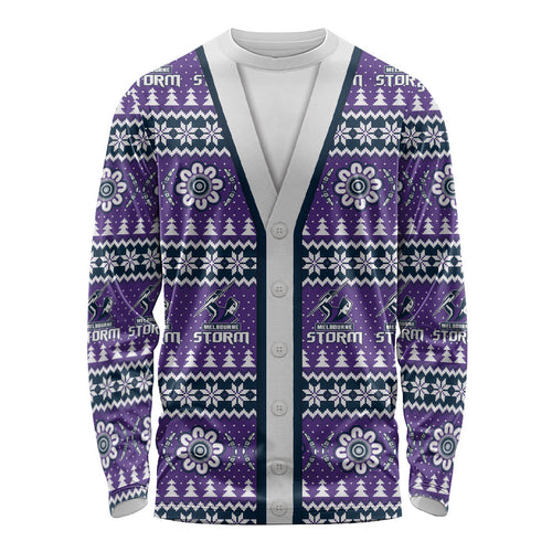 Storm Rugby Christmas Long Sleeve Shirt Aboriginal Seamless Cardigan Inspired