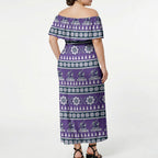 Storm Rugby Christmas Off Shoulder Maxi Dress Aboriginal Seamless Cardigan Inspired