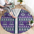 Storm Rugby Christmas Round Carpet Aboriginal Seamless Cardigan Inspired