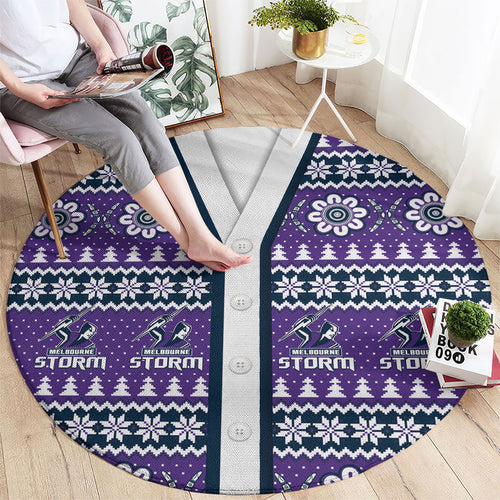 Storm Rugby Christmas Round Carpet Aboriginal Seamless Cardigan Inspired