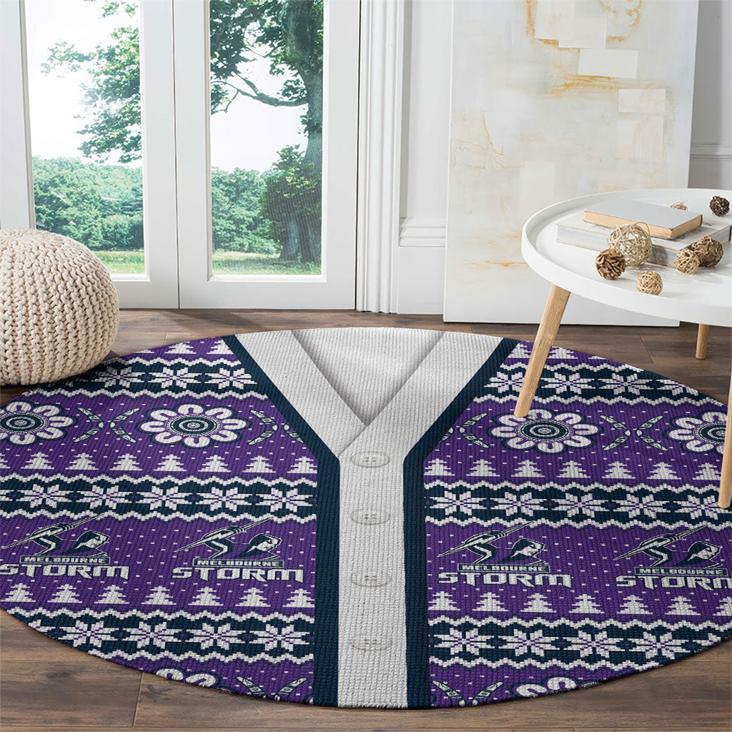 Storm Rugby Christmas Round Carpet Aboriginal Seamless Cardigan Inspired