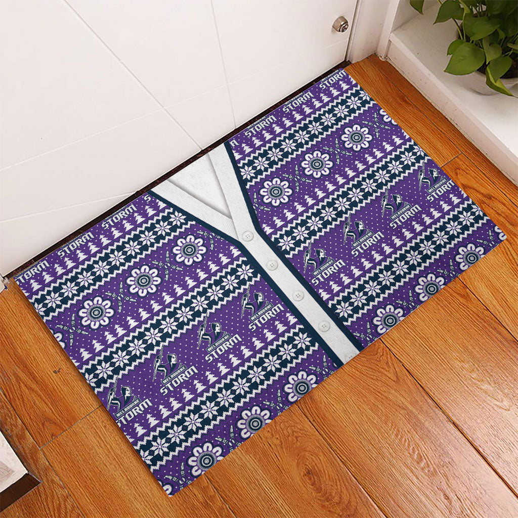 Storm Rugby Christmas Rubber Doormat Aboriginal Seamless Cardigan Inspired