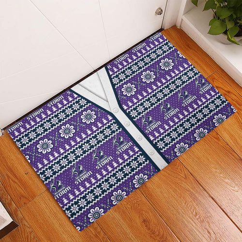 Storm Rugby Christmas Rubber Doormat Aboriginal Seamless Cardigan Inspired