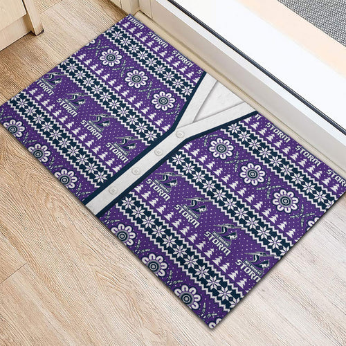 Storm Rugby Christmas Rubber Doormat Aboriginal Seamless Cardigan Inspired