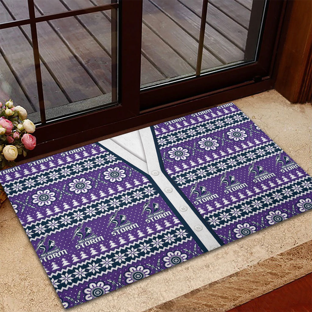 Storm Rugby Christmas Rubber Doormat Aboriginal Seamless Cardigan Inspired