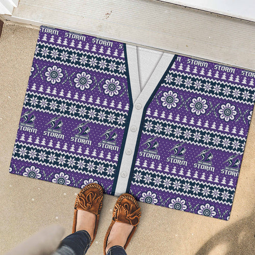 Storm Rugby Christmas Rubber Doormat Aboriginal Seamless Cardigan Inspired