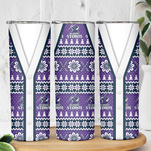 Storm Rugby Christmas Skinny Tumbler Aboriginal Seamless Cardigan Inspired